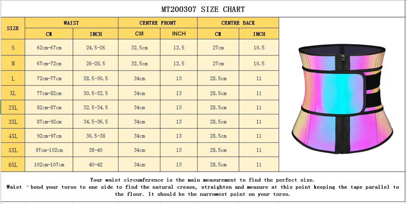 BFitted Holographic Double Support Waist Trainer